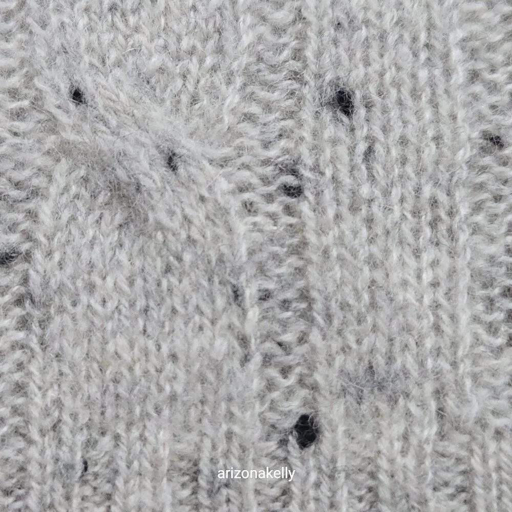 Speckled Cashmere Cable Knit Creme Oversized Scarf
